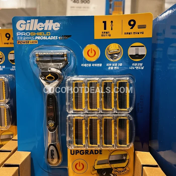 코스트코 GILLETTE 질레트 프로쉴드 파워 면도기 세트 1 + 9
