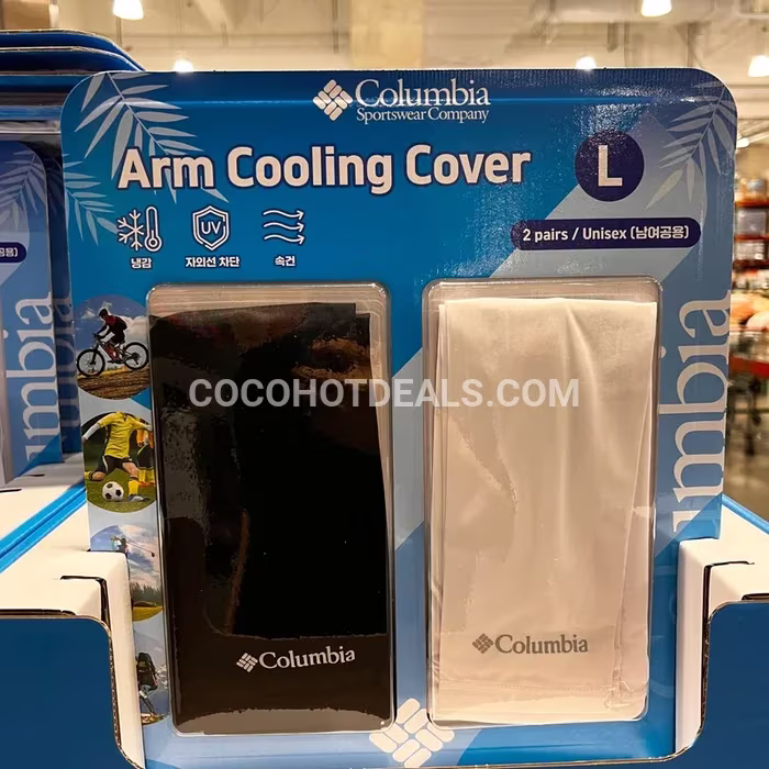 코스트코 COLUMBIA 쿨링 팔토시 2쌍 블랙, 화이트