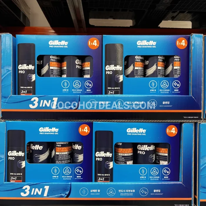 코스트코 GILLETTE 질레트 프로 쉐이빙 젤 195G X 4개