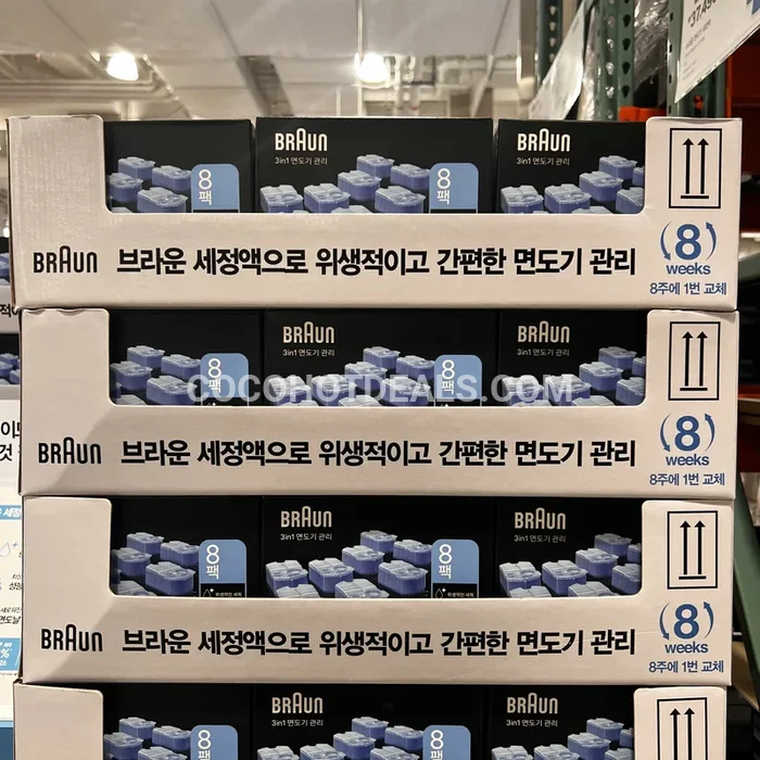 코스트코 브라운 BRAUN 전기 면도기 세정액 CCR 8PK