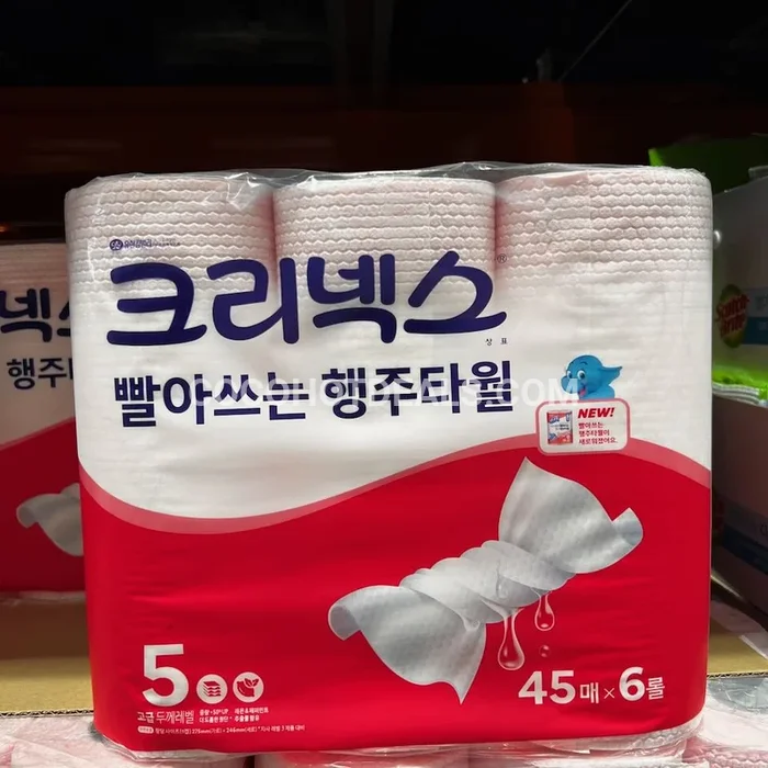 크리넥스 빨아쓰는 행주 타월 45매 X 6롤