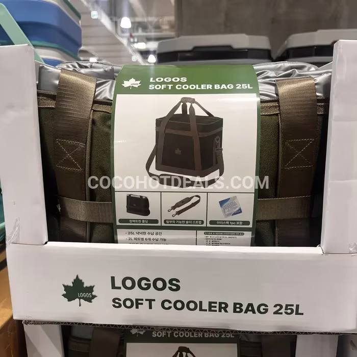 LOGOS 소프트 쿨러 25L 카키, 그레이