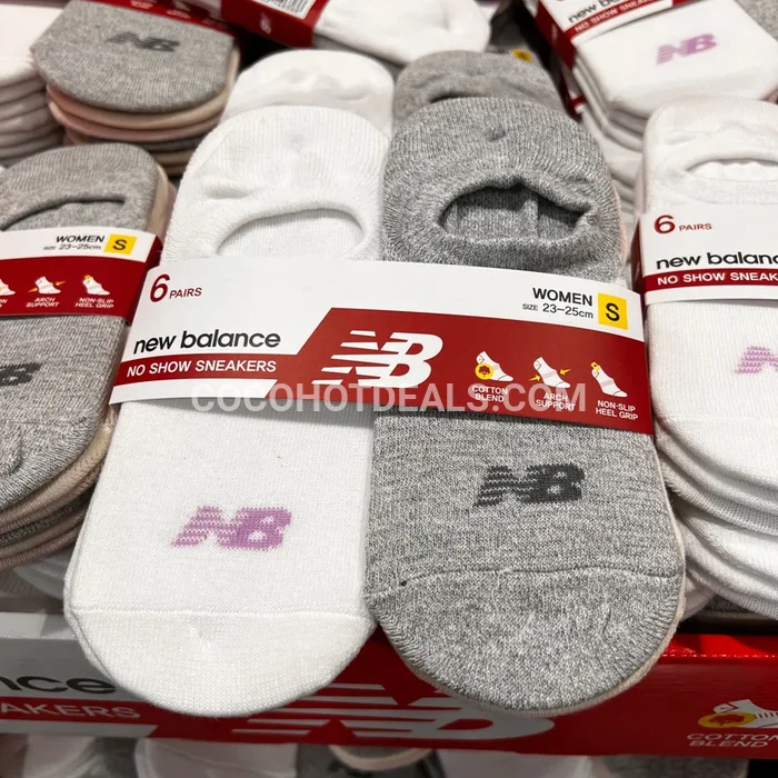 NEW BALANCE 성인 덧신 양말 6족 FREE SIZE